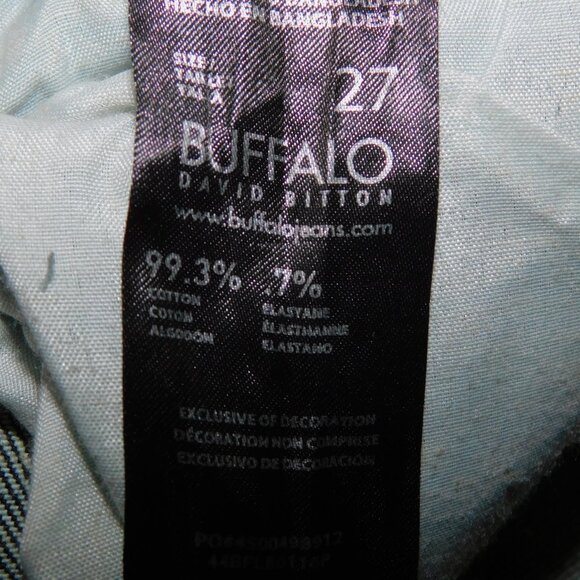 Buffalo David Bitton  27 Dark Stone Wash Distressed KRISTI Mom Jeans High Rise - Picture 7 of 13